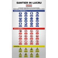 Panou pentru santier in lucru