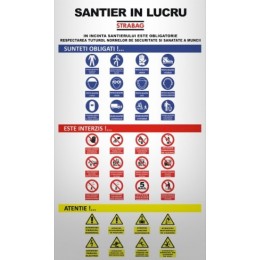 Panou pentru santier in lucru