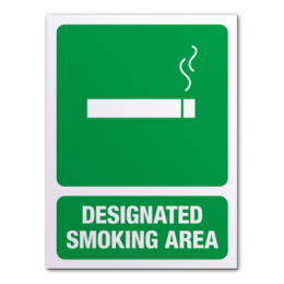 Designated Smoking Area Sign