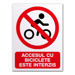 Indicatoare Pentru Interzicerea Cu Biciclete