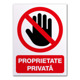 Indicatoare Pentru Proprietatile Private