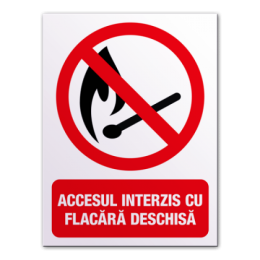 Indicatoare Pentru Interzicerea Cu Focul